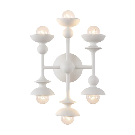 Alora Lighting WV328611AW Cadence 6 Light 14" Tall Wall Sconce - Off White