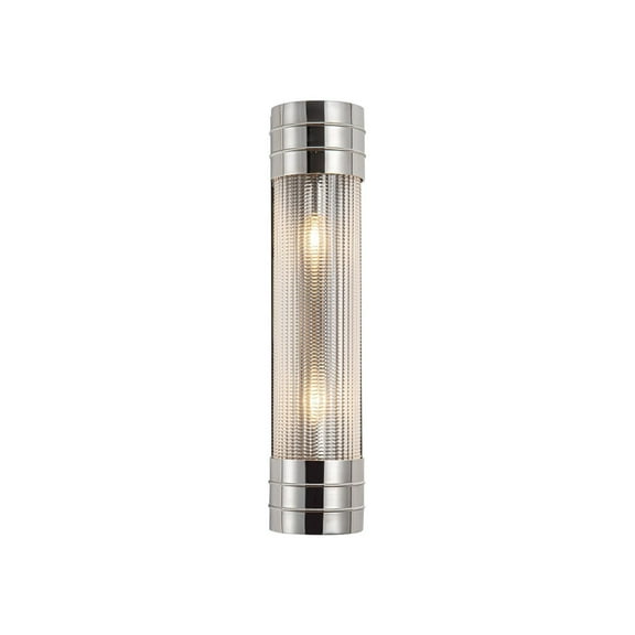 Kuzco Lighting Wv348218 Willard 2 Light 19" Tall Wall Sconce - Polished Nickel / Clear