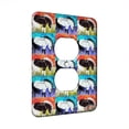 thumbnail image 1 of KuzmarK™ 1 Gang AC Outlet Wall Plate - Black Blagdon Sabino Piebald Gypsy in Autumn Horse Pattern Art by Denise Every, 1 of 1