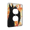 thumbnail image 1 of KuzmarK™ 1 Gang AC Outlet Wall Plate - Black Scottish Terrier with Yarrow Dog Art by Denise Every, 1 of 1