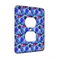 thumbnail image 1 of KuzmarK™ 1 Gang AC Outlet Wall Plate - Blue Kitties Stranger in Town Abstract Cat Modern Art by Denise Every, 1 of 1