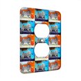 thumbnail image 1 of KuzmarK™ 1 Gang AC Outlet Wall Plate - Blue Shar Pei Puppy with Red Ball Dog Pattern Art by Denise Every, 1 of 1