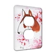 thumbnail image 1 of KuzmarK™ 1 Gang AC Outlet Wall Plate - Colored Bull Terrier with Cherry Blossoms Abstract Dog Art by Denise Every, 1 of 1