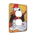 thumbnail image 1 of KuzmarK™ 1 Gang AC Outlet Wall Plate - Maine Coon Kitties and Mice in Santa Hats Christmas Cat Art by Denise Every, 1 of 1