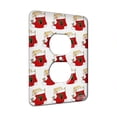 thumbnail image 1 of KuzmarK™ 1 Gang AC Outlet Wall Plate - Maine Coon Kitty and Mouse JOY Set Christmas Stocking Y Cat Modern Art by Denise Every, 1 of 1