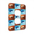thumbnail image 1 of KuzmarK™ 1 Gang AC Outlet Wall Plate - Snoozing Siamese Cat Pattern Art by Denise Every, 1 of 1