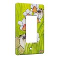 thumbnail image 1 of KuzmarK™ 1 Gang Rocker Wall Plate - Himalayan Kitty Fairies with Daffodils Fantasy Cat Art by Denise Every, 1 of 1