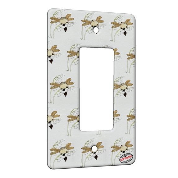 KuzmarK™ 1 Gang Rocker Wall Plate - Himalayan Kitty Fairy Fantasy Cat Modern Art by Denise Every