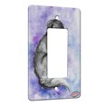 thumbnail image 1 of KuzmarK™ 1 Gang Rocker Wall Plate - Long Haired Brindle Spotted Whippet Sighthound Dog Art by Denise Every, 1 of 1