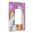 thumbnail image 1 of KuzmarK™ 1 Gang Rocker Wall Plate - Maine Coon Kitty Family Mama and Kittens Abstract Cat Art by Denise Every, 1 of 1