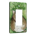 thumbnail image 1 of KuzmarK™ 1 Gang Rocker Wall Plate - Rudolph Reindeer Kitty Christmas Cat Art by Denise Every, 1 of 1