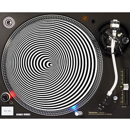 KuzmarK™ 12" DJ Turntable Slipmat - Black Hole