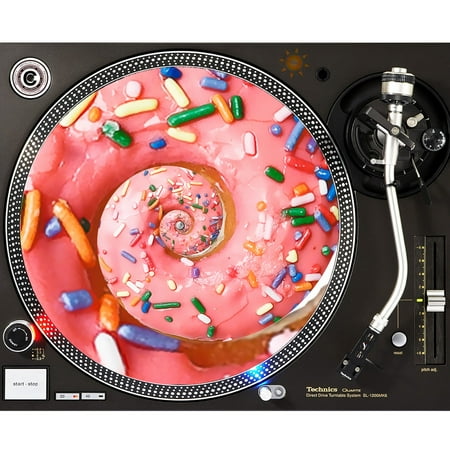 KuzmarK™ 12" DJ Turntable Slipmat - Donut Spiral Twist