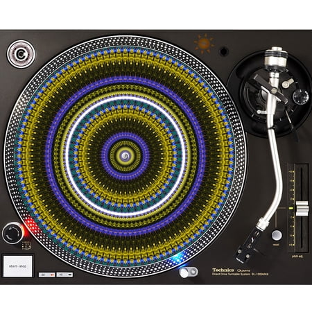 KuzmarK™ 12" DJ Turntable Slipmat - Lead Purple Array