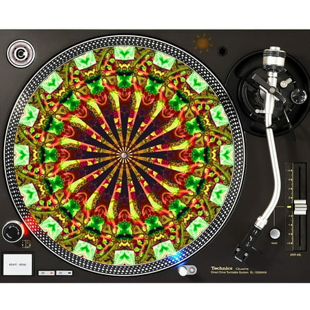 KuzmarK™ 12" DJ Turntable Slipmat - Rasta Grow