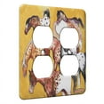 thumbnail image 1 of KuzmarK™ 2 Gang AC Outlet Wall Plate - Appaloosa Horses Seeing Spots Horse Art by Denise Every, 1 of 1