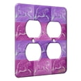 thumbnail image 1 of KuzmarK™ 2 Gang AC Outlet Wall Plate - Chinese Shar Pei Fawn Horsecoat Full Speed Ahead Dog Electric Art by Denise Every, 1 of 1