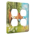 thumbnail image 1 of KuzmarK™ 2 Gang AC Outlet Wall Plate - Chinese Shar Pei with Bamboo and Ducks Dog Art by Denise Every, 1 of 1