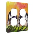 thumbnail image 1 of KuzmarK™ 2 Gang AC Outlet Wall Plate - Piebald Gypsy Horses at Sundown Horse Art by Denise Every, 1 of 1