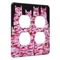 thumbnail image 1 of KuzmarK™ 2 Gang AC Outlet Wall Plate - Pink Camo Camouflage Kitties Abstract Cat Art by Denise Every, 1 of 1