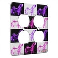 thumbnail image 1 of KuzmarK™ 2 Gang AC Outlet Wall Plate - Shar Pei Fawn Abstract Dog Pink Pattern Art by Denise Every, 1 of 1