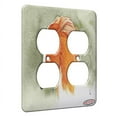 thumbnail image 1 of KuzmarK™ 2 Gang AC Outlet Wall Plate - Silken Windhound Sighthound Dog Art by Denise Every, 1 of 1