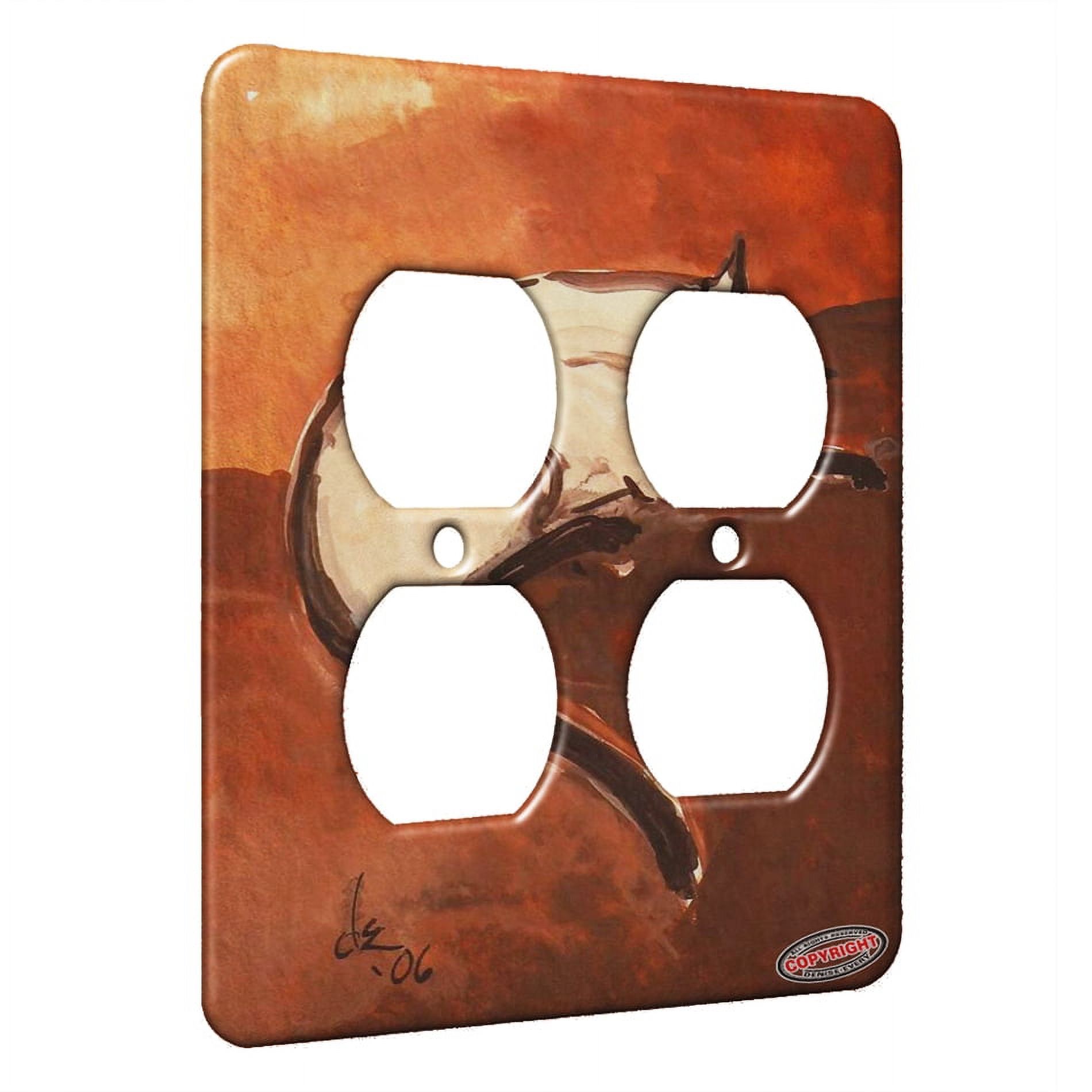KuzmarK™ 2 Gang AC Outlet Wall Plate - Snoozing Siamese Cat Art by ...