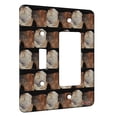 thumbnail image 1 of KuzmarK™ 2 Gang Single Toggle / Single Duplex Rocker Wall Plate - Arlo and Annie Chinese Shar Pei The Kiss Dog Modern Art by Denise Every, 1 of 1