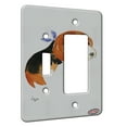 thumbnail image 1 of KuzmarK™ 2 Gang Single Toggle / Single Duplex Rocker Wall Plate - Beagle Puppy with Blue Bandana Dog Art by Denise Every, 1 of 1