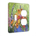 thumbnail image 1 of KuzmarK™ 2 Gang Single Toggle / Single Duplex Wall Plate - Summer Flowers in Blue Pot Art by Denise Every, 1 of 1