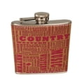 thumbnail image 1 of KuzmarK 6 oz. Leather Pocket Hip Liquor Flask - Country Western Music, 1 of 1