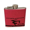 thumbnail image 1 of KuzmarK 6 oz. Leather Pocket Hip Liquor Flask - Gymnastics Mom, 1 of 1