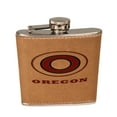thumbnail image 1 of KuzmarK 6 oz. Leather Pocket Hip Liquor Flask - Oregon Oregon, 1 of 1