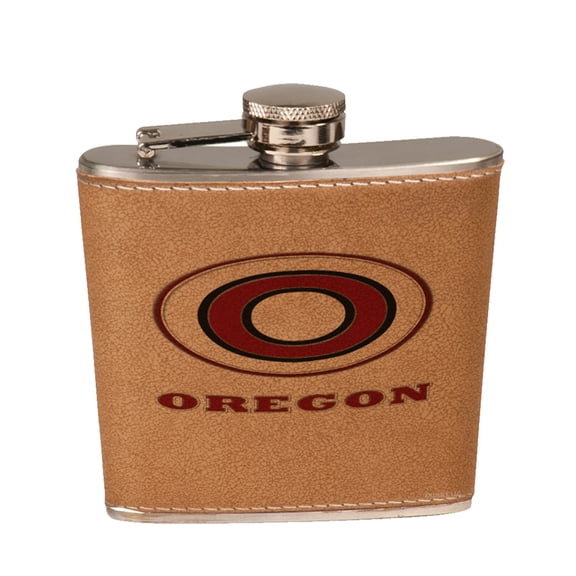 KuzmarK 6 oz. Leather Pocket Hip Liquor Flask - Oregon Oregon