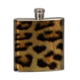 thumbnail image 1 of KuzmarK 6 oz. Stainless Steel Pocket Hip Liquor Flask - Leopard, 1 of 1