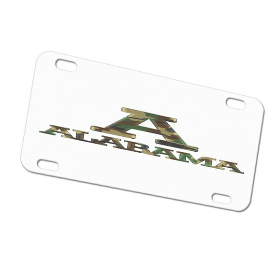 KuzmarK Automobile Car Tag License Plate -  Alabama Camouflage