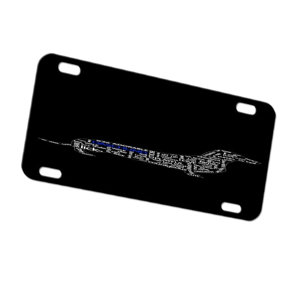 KuzmarK Automobile Car Tag License Plate - Daschund