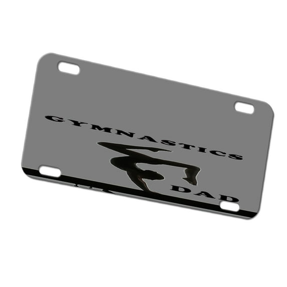 KuzmarK Automobile Car Tag License Plate -  Gymnastics Dad
