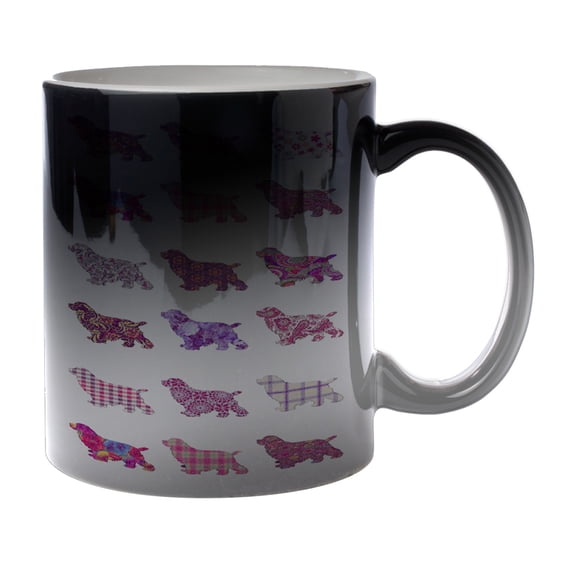 KuzmarK Black Heat Morph Color Changing Coffee Cup Mug 11 Ounce - Cocker Spaniel Dog