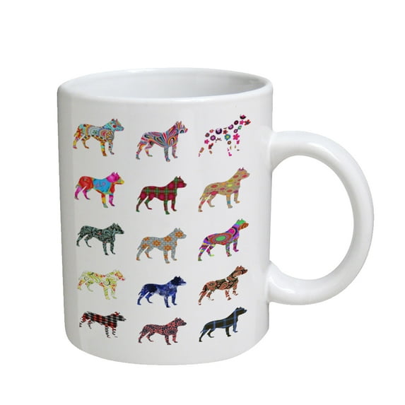 KuzmarK Coffee Cup Mug 11 Ounce - Pitbull Dog