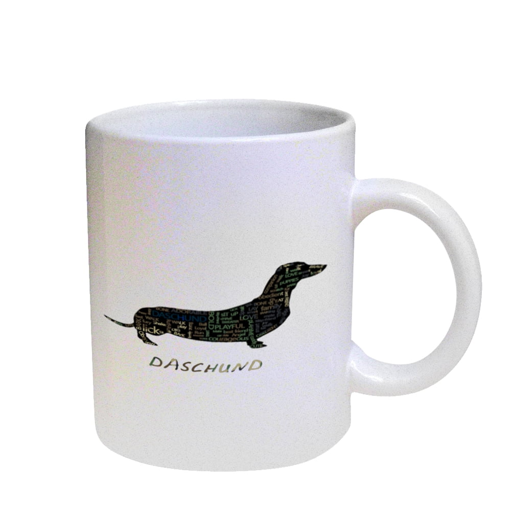 KuzmarK Coffee Cup Mug Pearl Iridescent White - Daschund Daschund Camouflage