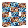 thumbnail image 1 of KuzmarK™ Double Gang Switch Wall Plate - Colorful Mustangs Wild Horse Pattern Art by Denise Every, 1 of 1