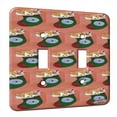 thumbnail image 1 of KuzmarK™ Double Gang Switch Wall Plate - Corgi Christmas Stocking JOY Set O Dog Modern Art by Denise Every, 1 of 1