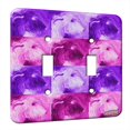 thumbnail image 1 of KuzmarK™ Double Gang Switch Wall Plate - Irish Wolfhound on Purple Dog Pink Pattern Art by Denise Every, 1 of 1