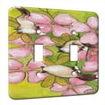 thumbnail image 1 of KuzmarK™ Double Gang Switch Wall Plate - Ragdoll Kitty Fairies with Pink Dogwood Art by Denise Every, 1 of 1