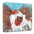 thumbnail image 1 of KuzmarK™ Double Gang Switch Wall Plate - Red Spotted Greyhound Angel Dog Art by Denise Every, 1 of 1
