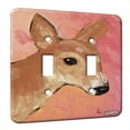 thumbnail image 1 of KuzmarK™ Double Gang Switch Wall Plate - Whitetail Deer Doe Wildlife Art by Denise Every, 1 of 1