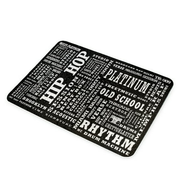 KuzmarK Glass Cheese Cutting Board 11"x7.75" - Hip Hop