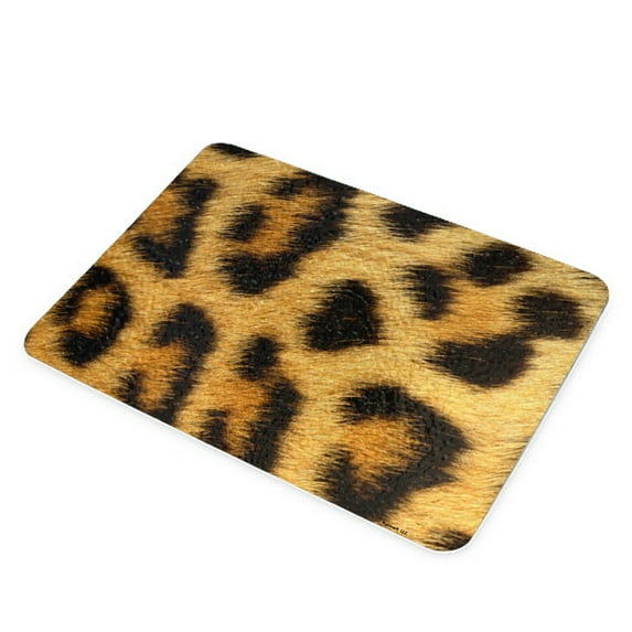 KuzmarK Glass Cheese Cutting Board 11"x7.75" - Leopard