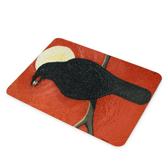 KuzmarK Glass Cheese Cutting Board 11"x7.75" - Tidbit Art by Denise Every